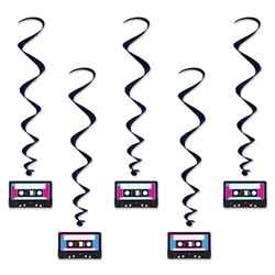 Cassette Tape Whirls (5/pkg)