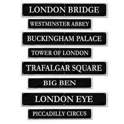 British Street Sign Cutouts