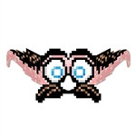 8-Bit Mustache & Eyes Eyeglasses