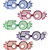 50th Glittered Eyeglasses (1/Pkg)