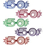 50th Glittered Eyeglasses (1/Pkg)