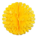 Canary Yellow Tissue Flutter Ball, 19 Inches