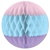 Pink, Light Blue, and Lavender Art-Tissue Ball