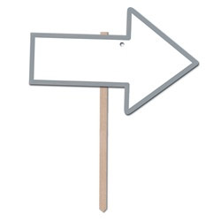 Silver Blank Arrow Yard Sign