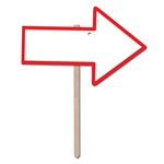 Red Blank Arrow Yard Sign