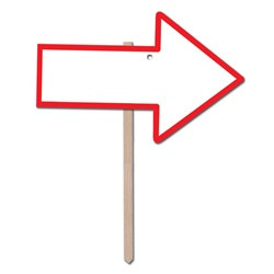 Red Blank Arrow Yard Sign