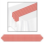 Printed Gingham Table Runner