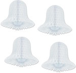 5 inch White Westminster Bells (4/pkg)