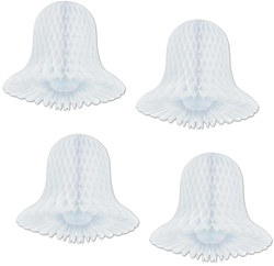 5 inch White Westminster Bells (4/pkg)