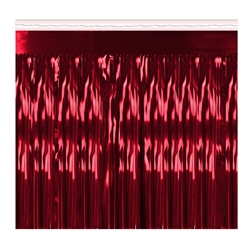 Red 1-Ply Metallic Fringe Drape