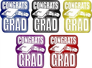 Foil Congrats Graduation Cutout (Choose Color)