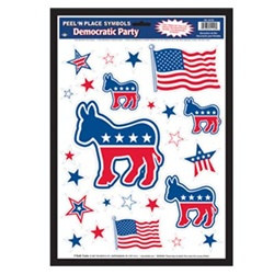 Democrat Party Peel N Place (25/sheet)