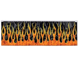 Metallic Flame Fringe Banner