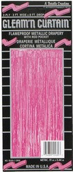 Cerise 2-Ply Gleam N Curtain Metallic Curtain