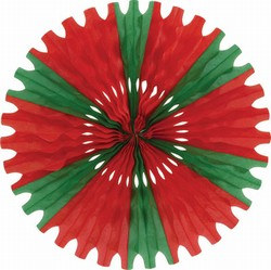 Red and Green Art-Tissue Fan