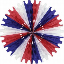 Red, White, and Blue Art-Tissue Fan