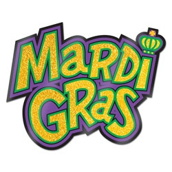 Glittered Mardi Gras Sign