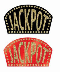 Glittered Casino Jackpot Sign