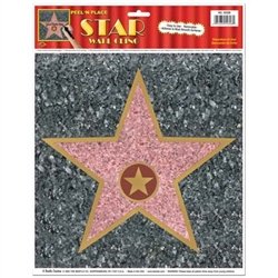 The Star Peel-N-Place looks great, fits nearly any party theme, and let's party goers know they're all stars!  They can be used on the floor, walls, window, or anywhere you can find a smooth, flat surface.