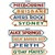 Australian Street Sign Cutouts (4/pkg)