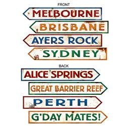 Australian Street Sign Cutouts (4/pkg)