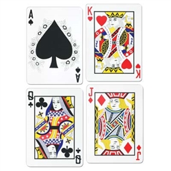 Large Playing Card Cutouts