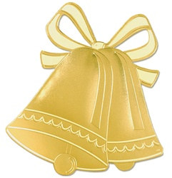 Gold Foil Bell Silhouette