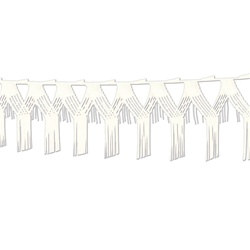 White Drop Fringe Garland