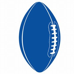 Blue Football Cutout