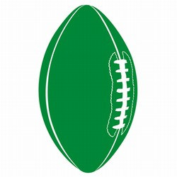 Green Football Cutout, 18in