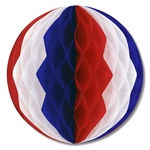 Red, White, and Blue Art-Tissue Ball