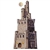 This Jointed Large Castle Tower decoration is printed on both sides so you can use it in a window or turn it into a hanging decoration. There is a lot of detail in this castle and you can see the individual bricks and torches on the front of the main gate