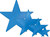 Blue Foil Star (5 inch)