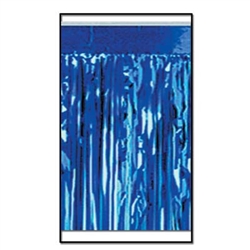 2-Ply FR Metallic Fringe Drape - Blue