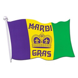 Mardi Gras Flag Cutout