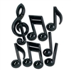 Black Plastic Musical Notes (7/package)