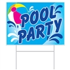 All Weather Pool Party Yard Sign