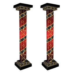 Red Carpet 3-D Tall Column Props