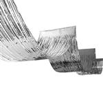 1-Ply Metallic Fringe Ceiling Curtain - Silver