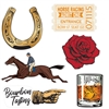 Vintage Horse Racing Mini Cutouts