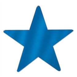 Blue Metallic Star Cutouts (12/Pkg)