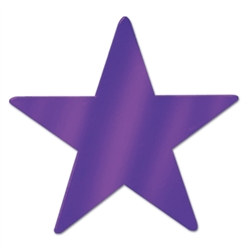 Purple Metallic Star Cutouts (12/Pkg)