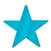 Turquoise Metallic Star Cutouts (12/Pkg)