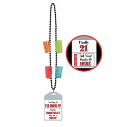 21st Birthday Party Beads (1/pkg)