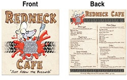 Road Kill Menu Cutout