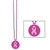 Beads w/Printed Pink Ribbon Medallion