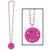 Pink Bead with Printed #1 Mom Medallion (1/pkg)