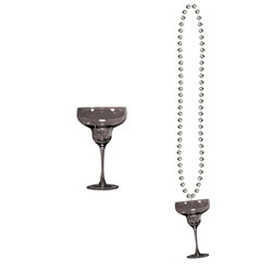 Silver Beads with Margarita Glass (1/pkg)