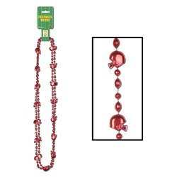 Red Football Beads (2/pkg)