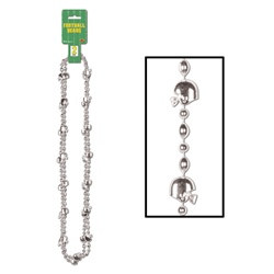 Silver Football Beads (2/pkg)